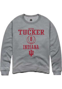 Bryson Tucker Rally Mens Graphite Indiana Hoosiers NIL Sport Icon Crew Sweatshirt