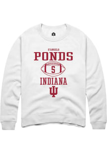 D’Angelo Ponds Rally Mens White Indiana Hoosiers NIL Sport Icon Crew Sweatshirt