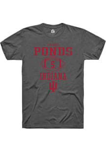 D’Angelo Ponds Dark Grey Indiana Hoosiers NIL Sport Icon Short Sleeve T Shirt