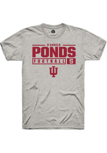D’Angelo Ponds Ash Indiana Hoosiers NIL Stacked Box Short Sleeve T Shirt