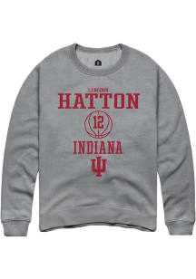 Langdon Hatton Rally Mens Graphite Indiana Hoosiers NIL Sport Icon Crew Sweatshirt