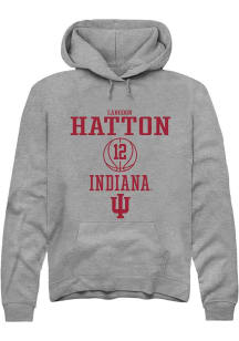 Langdon Hatton Rally Mens Graphite Indiana Hoosiers NIL Sport Icon Hooded Sweatshirt