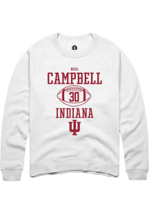 Neil Campbell Rally Mens White Indiana Hoosiers NIL Sport Icon Crew Sweatshirt