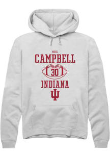 Neil Campbell Rally Mens White Indiana Hoosiers NIL Sport Icon Hooded Sweatshirt