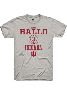 Oumar Ballo Ash Indiana Hoosiers NIL Sport Icon Short Sleeve T Shirt