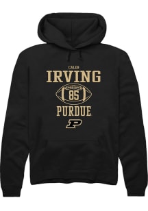 Caleb Irving Rally Mens Black Purdue Boilermakers NIL Sport Icon Hooded Sweatshirt