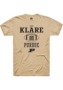 Luke Klare  Purdue Boilermakers Gold Rally NIL Sport Icon Short Sleeve T Shirt