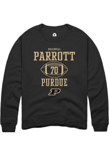 Maxwell Parrott Rally Mens Black Purdue Boilermakers NIL Sport Icon Crew Sweatshirt