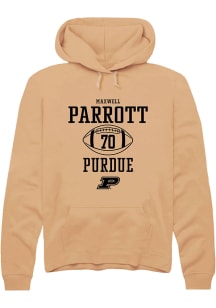 Maxwell Parrott Rally Mens Gold Purdue Boilermakers NIL Sport Icon Hooded Sweatshirt