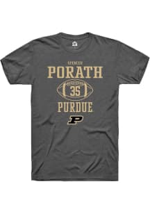 Spencer Porath Dark Grey Purdue Boilermakers NIL Sport Icon Short Sleeve T Shirt
