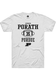 Spencer Porath White Purdue Boilermakers NIL Sport Icon Short Sleeve T Shirt