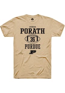Spencer Porath Gold Purdue Boilermakers NIL Sport Icon Short Sleeve T Shirt