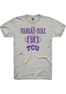 Lucas Vargas-Diaz  TCU Horned Frogs Ash Rally NIL Sport Icon Short Sleeve T Shirt