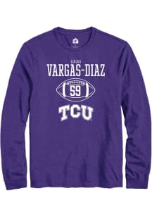 Lucas Vargas-Diaz  TCU Horned Frogs Purple Rally NIL Sport Icon Long Sleeve T Shirt