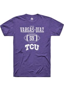 Lucas Vargas-Diaz  TCU Horned Frogs Purple Rally NIL Sport Icon Short Sleeve T Shirt