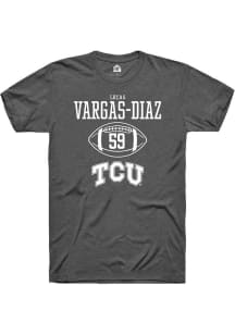 Lucas Vargas-Diaz  TCU Horned Frogs Dark Grey Rally NIL Sport Icon Short Sleeve T Shirt