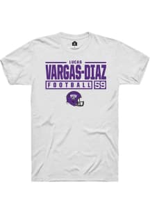 Lucas Vargas-Diaz  TCU Horned Frogs White Rally NIL Stacked Box Short Sleeve T Shirt