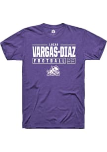 Lucas Vargas-Diaz  TCU Horned Frogs Purple Rally NIL Stacked Box Short Sleeve T Shirt