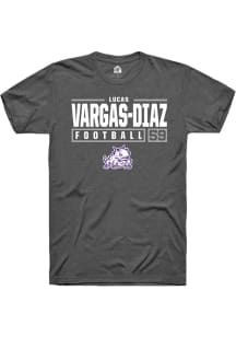 Lucas Vargas-Diaz  TCU Horned Frogs Dark Grey Rally NIL Stacked Box Short Sleeve T Shirt