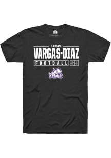 Lucas Vargas-Diaz  TCU Horned Frogs Black Rally NIL Stacked Box Short Sleeve T Shirt