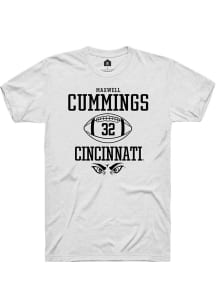 Maxwell Cummings  Cincinnati Bearcats White Rally NIL Sport Icon Short Sleeve T Shirt