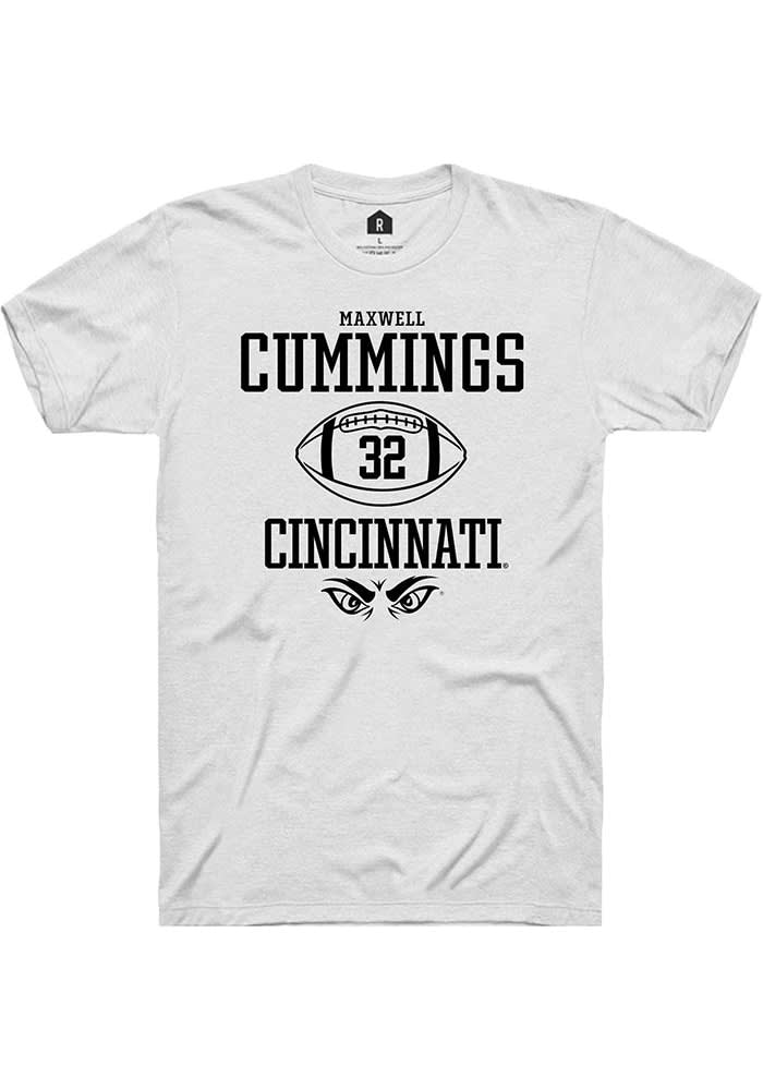 Maxwell Cummings Cincinnati Bearcats White Rally NIL Sport Icon Short Sleeve T Shirt