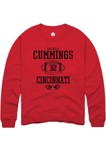 Maxwell Cummings  Rally Cincinnati Bearcats Mens Red NIL Sport Icon Long Sleeve Crew Sweatshirt