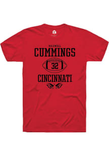 Maxwell Cummings  Cincinnati Bearcats Red Rally NIL Sport Icon Short Sleeve T Shirt