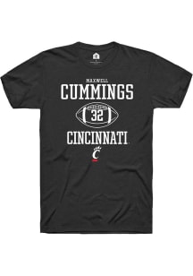 Maxwell Cummings  Cincinnati Bearcats Black Rally NIL Sport Icon Short Sleeve T Shirt