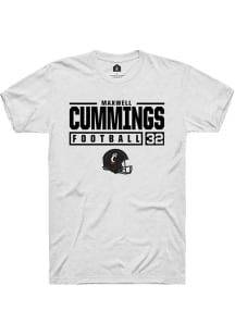 Maxwell Cummings  Cincinnati Bearcats White Rally NIL Stacked Box Short Sleeve T Shirt