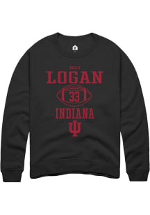 Nahji Logan Rally Mens Black Indiana Hoosiers NIL Sport Icon Crew Sweatshirt