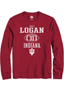 Nahji Logan Rally Mens Red Indiana Hoosiers NIL Sport Icon Tee