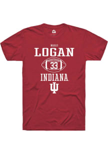 Nahji Logan Red Indiana Hoosiers NIL Sport Icon Short Sleeve T Shirt