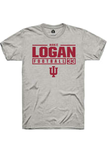 Nahji Logan Ash Indiana Hoosiers NIL Stacked Box Short Sleeve T Shirt