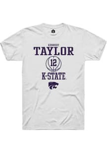 Kennedy Taylor White K-State Wildcats NIL Sport Icon Short Sleeve T Shirt