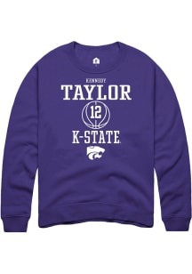 Kennedy Taylor Rally Mens Purple K-State Wildcats NIL Sport Icon Crew Sweatshirt