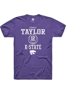 Kennedy Taylor Purple K-State Wildcats NIL Sport Icon Short Sleeve T Shirt