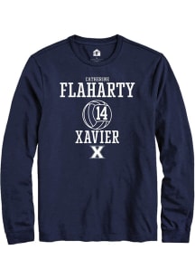 Catherine Flaharty  Xavier Musketeers Navy Blue Rally NIL Sport Icon Long Sleeve T Shirt