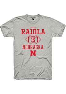 Dylan Raiola Ash Nebraska Cornhuskers NIL Sport Icon Short Sleeve T Shirt