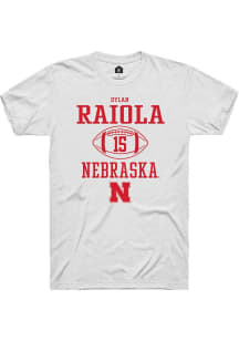 Dylan Raiola White Nebraska Cornhuskers NIL Sport Icon Short Sleeve T Shirt