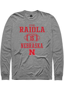 Dylan Raiola Rally Mens Graphite Nebraska Cornhuskers NIL Sport Icon Tee