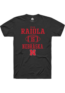 Dylan Raiola Black Nebraska Cornhuskers NIL Sport Icon Short Sleeve T Shirt