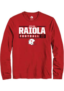 Dylan Raiola  Nebraska Cornhuskers Red Rally NIL Stacked Box Long Sleeve T Shirt