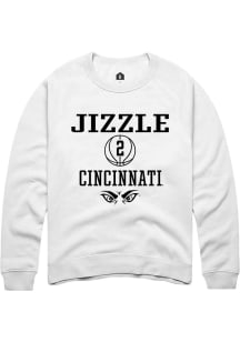 Jizzle James Rally Mens White Cincinnati Bearcats NIL Sport Icon Basketball Crew Sweatshirt