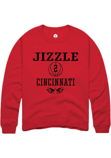 Jizzle James Rally Mens Red Cincinnati Bearcats NIL Sport Icon Basketball Crew Sweatshirt