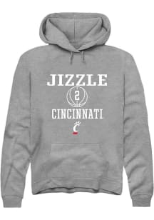 Jizzle James Rally Mens Graphite Cincinnati Bearcats NIL Sport Icon Hooded Sweatshirt