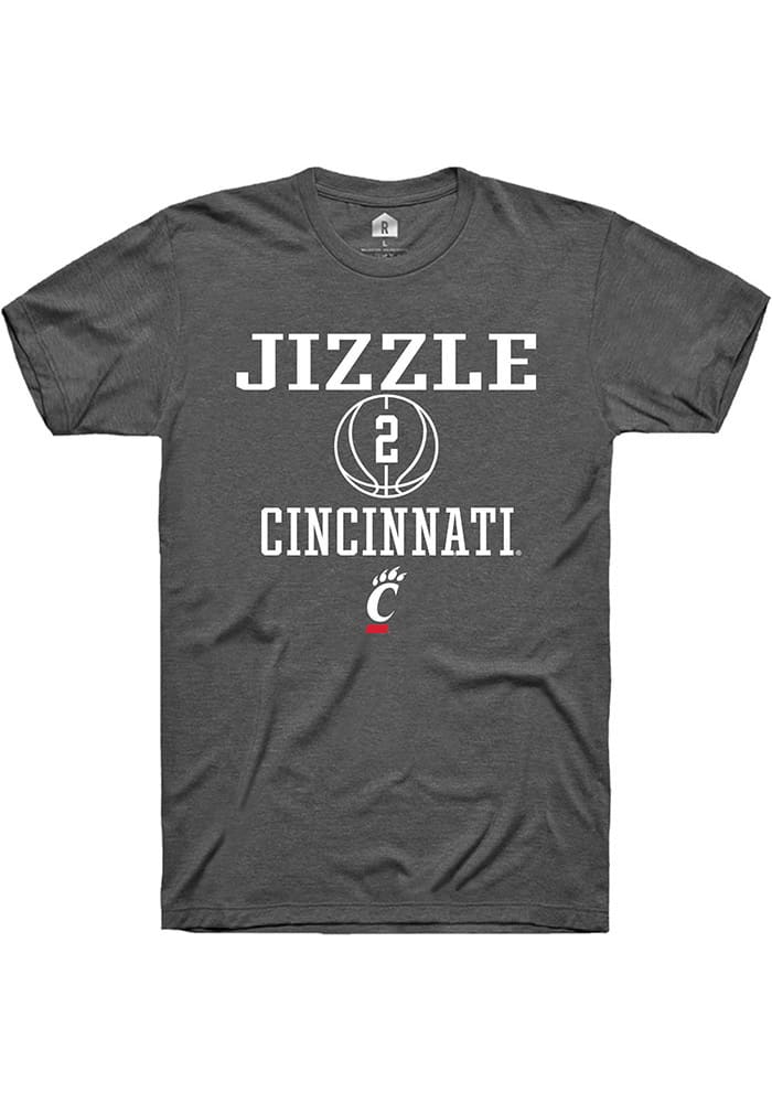 Jizzle James Cincinnati Bearcats Grey Rally NIL Sport Icon Short Sleeve T Shirt