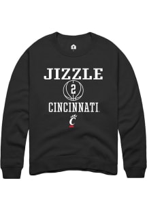 Jizzle James Rally Mens Black Cincinnati Bearcats NIL Sport Icon Basketball Crew Sweatshirt