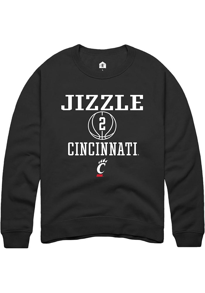 Jizzle James Rally Cincinnati Bearcats Mens Black NIL Sport Icon Basketball Long Sleeve Crew Sweatshirt