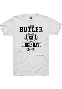 Garrison Butler  Cincinnati Bearcats White Rally NIL Sport Icon Short Sleeve T Shirt